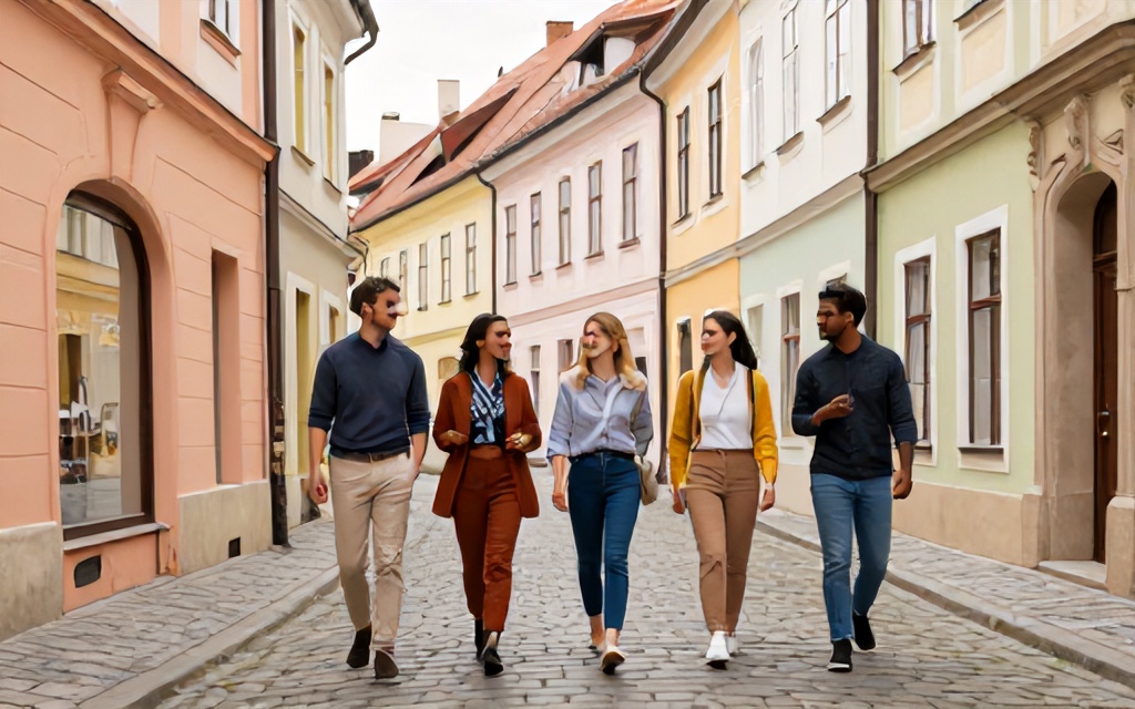 Tím danubewalks na nábreží v Bratislave