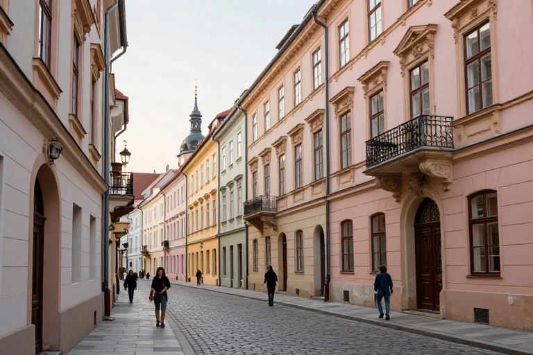 Tichá ulica v centre Bratislavy