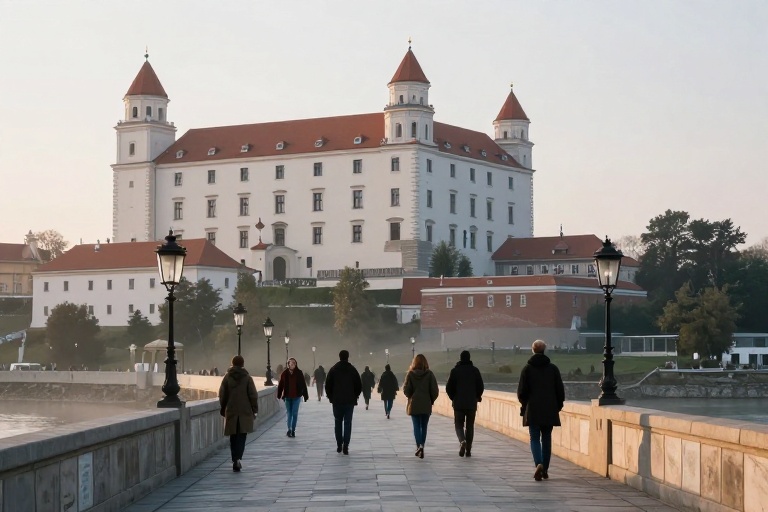 Bratislavský hrad a výhľad na mesto