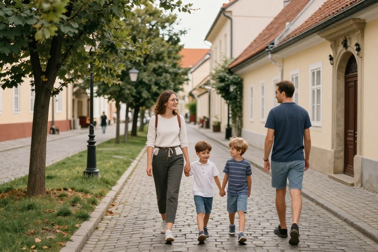 Rodinná trasa v zelenom parku