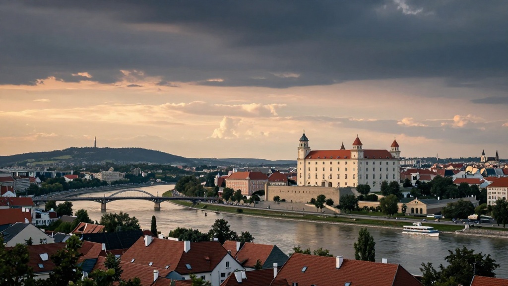 Výhľad z apartmánu na Bratislavu